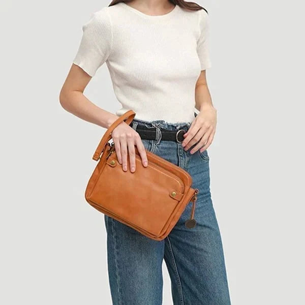 Large Capacity Three-Layer Leather Crossbody Shoulder & Clutch Bag bags luxury handbagsLadies Zip Satchel Bags