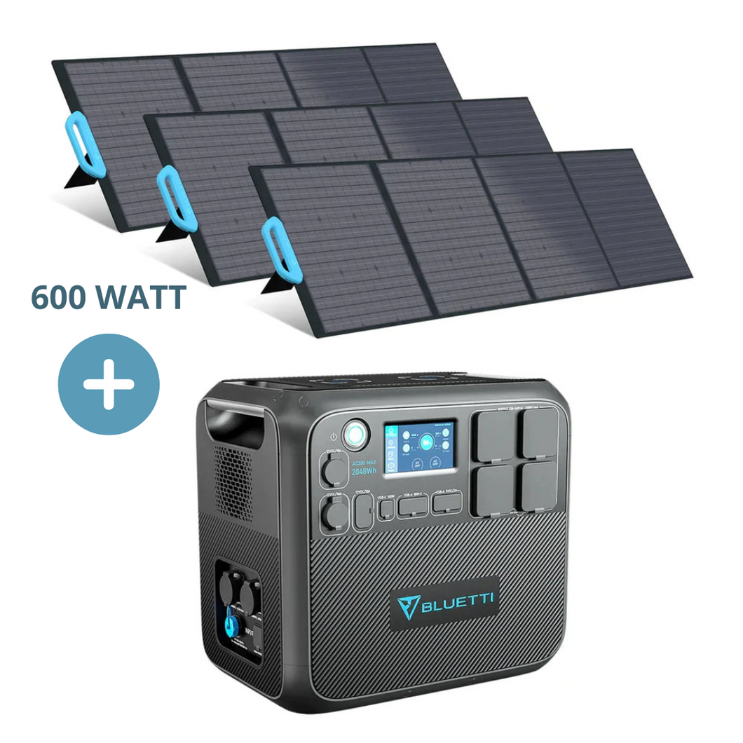 NOVA AC 2200W+3x 200-watt Solar Panels