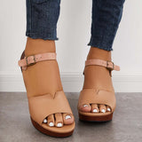 Chunky Block Heel Sandals Open Toe Ankle Strap Heels